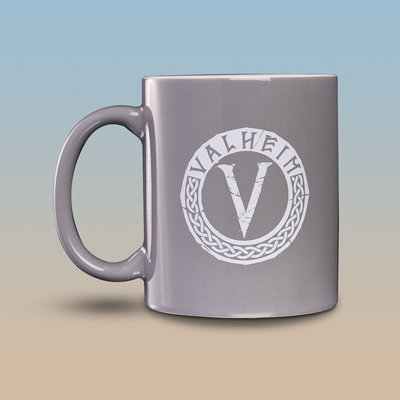 Valheim Emblem, Coffee Mug, Grey