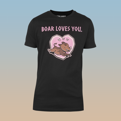 Boar Loves You, Men’s Tee, Black
