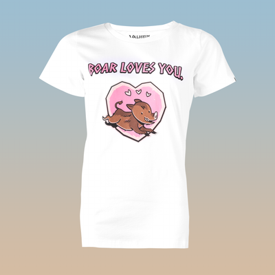 Boar Loves You, Women's Tee, White
