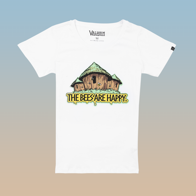 The Bees Are Happy, Women's Tee, White