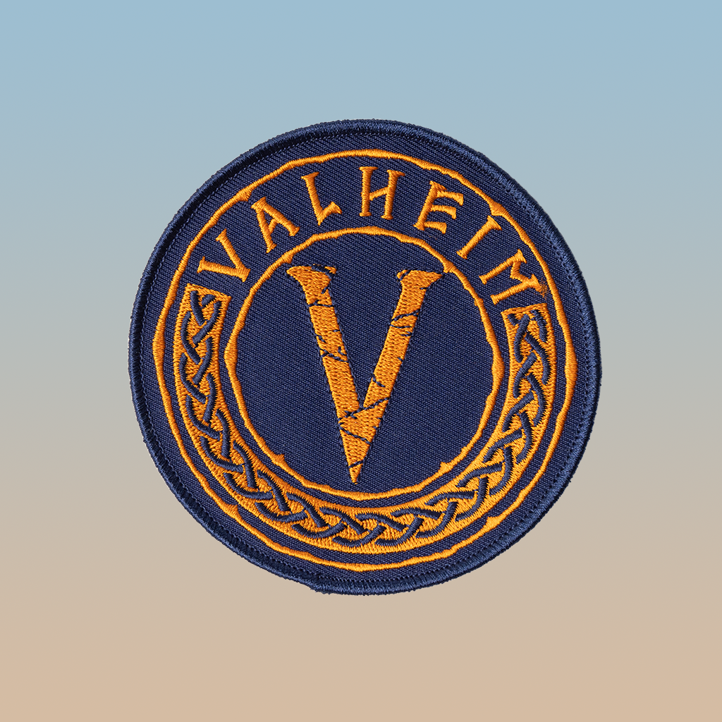 Valheim Emblem Patch, Blue
